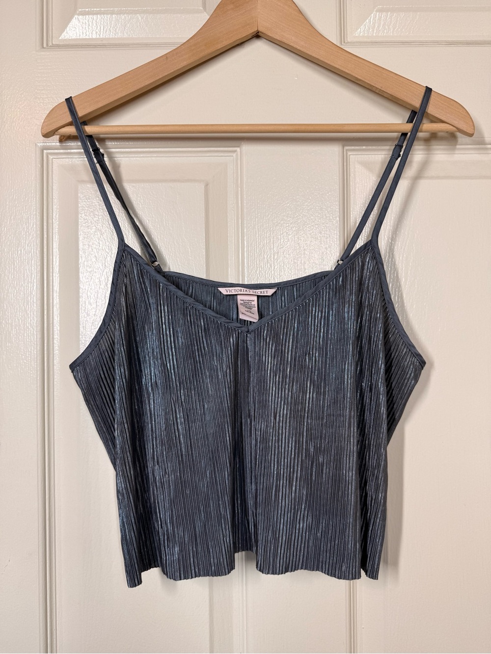 Victoria's Secret Charcoal Shimmer Pleated Cami